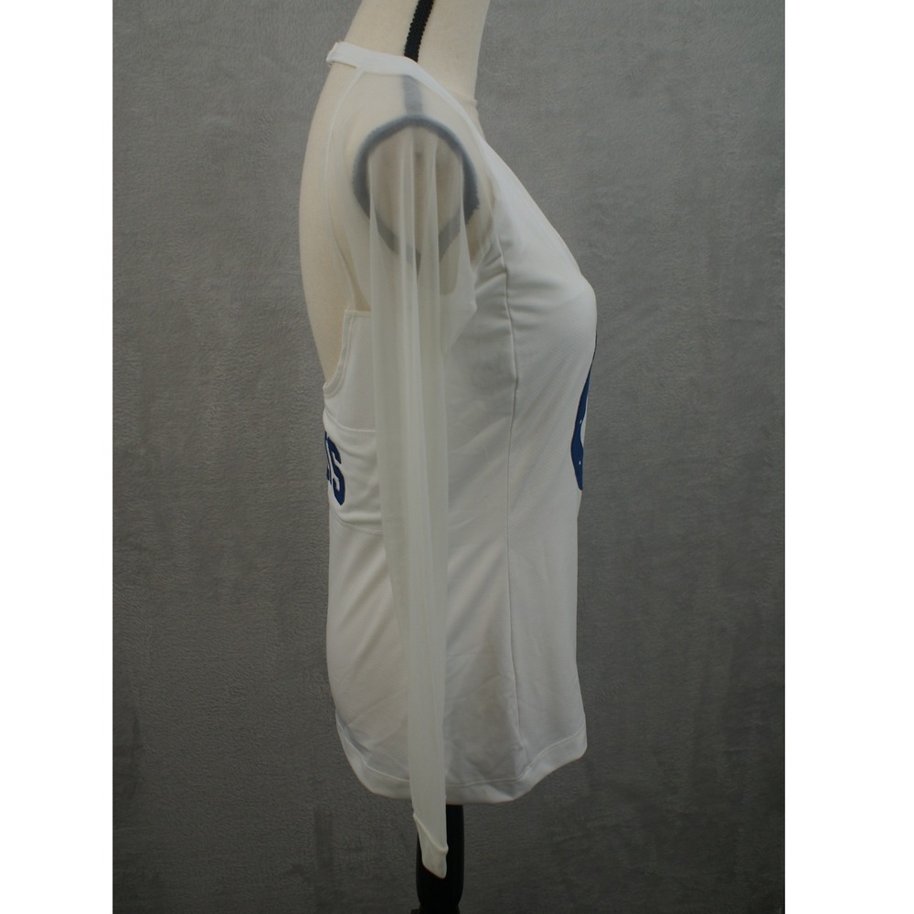 NFL Team Apparel Indianapolis Colts White Mesh Sleeve Open Back Top Medium NWT - Picture 4 of 12